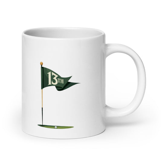 White glossy mug